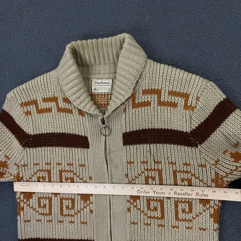 Vintage Pendleton Cardigan Sweater Mens XL Cowichan Aztec Big Lebowski Dude